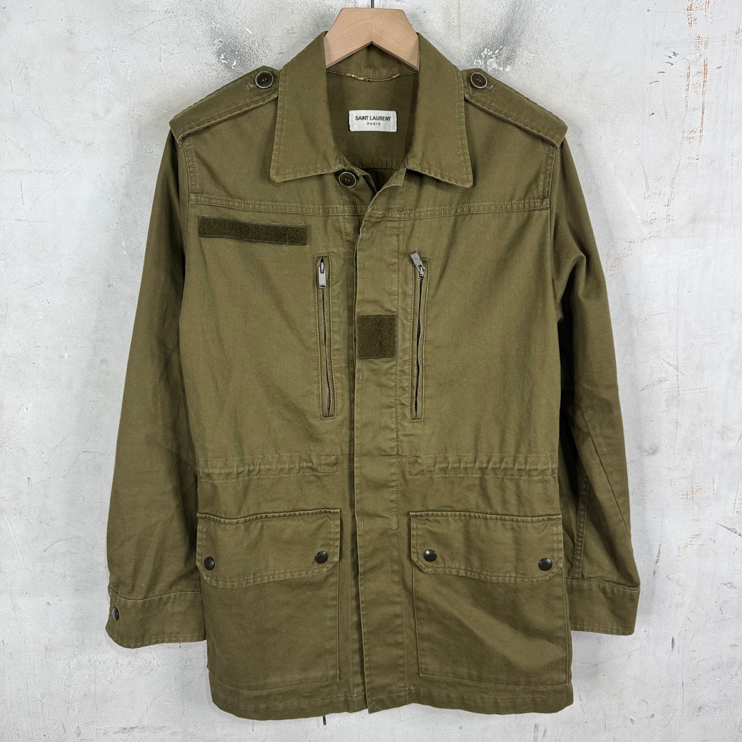 Saint Laurent Olive Womens Military M-65 Jacket