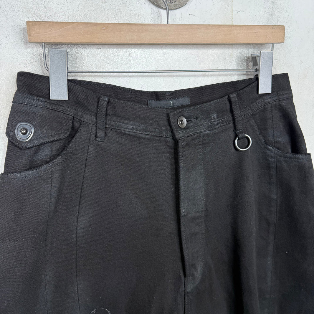 Julius SS13 Black Denim Capris