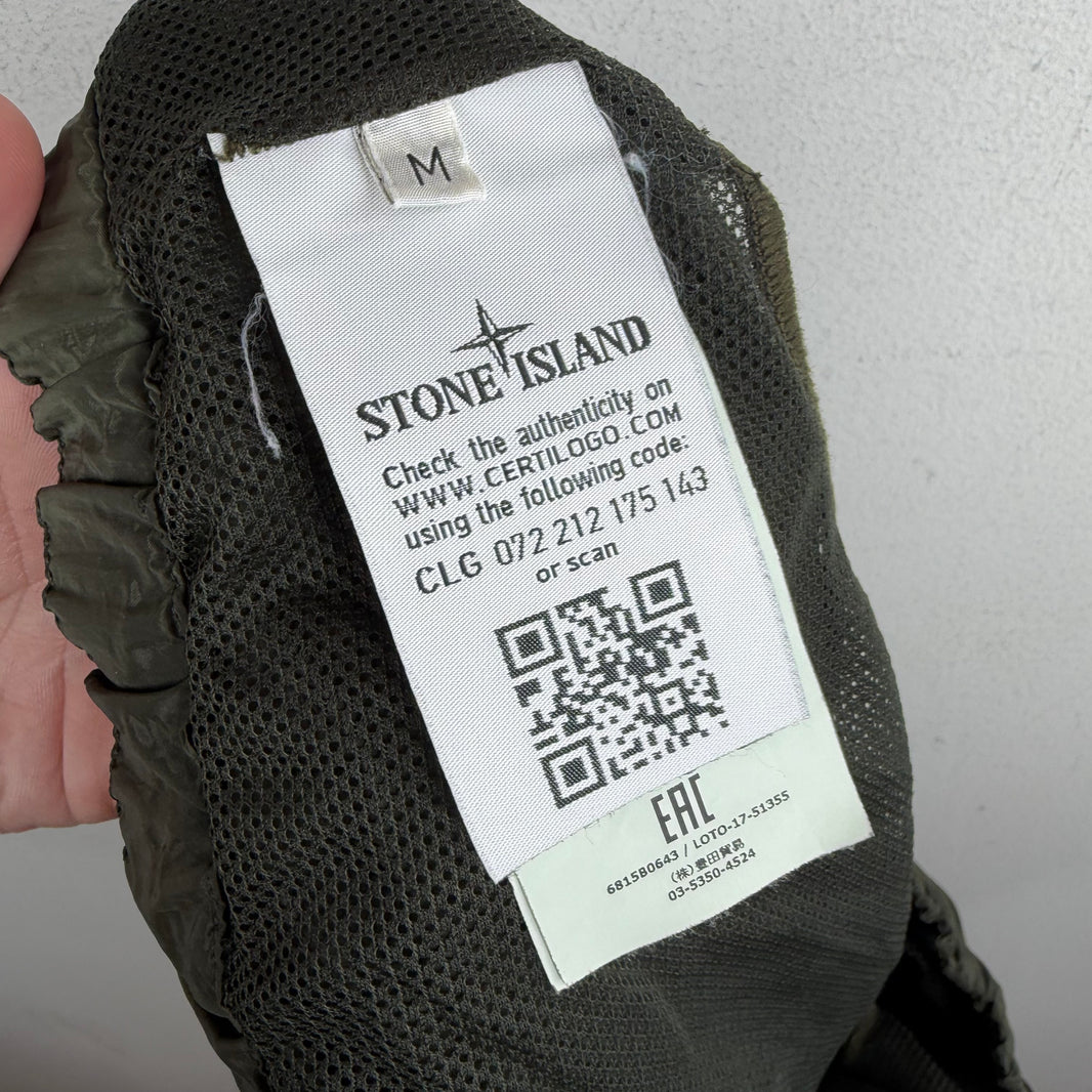 Stone Island Green Shiny Swim Shorts