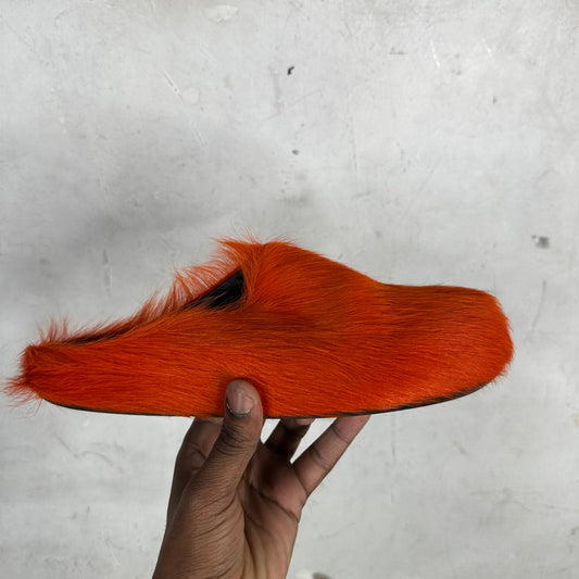 Marni Orange Furry Fussbet Loafers