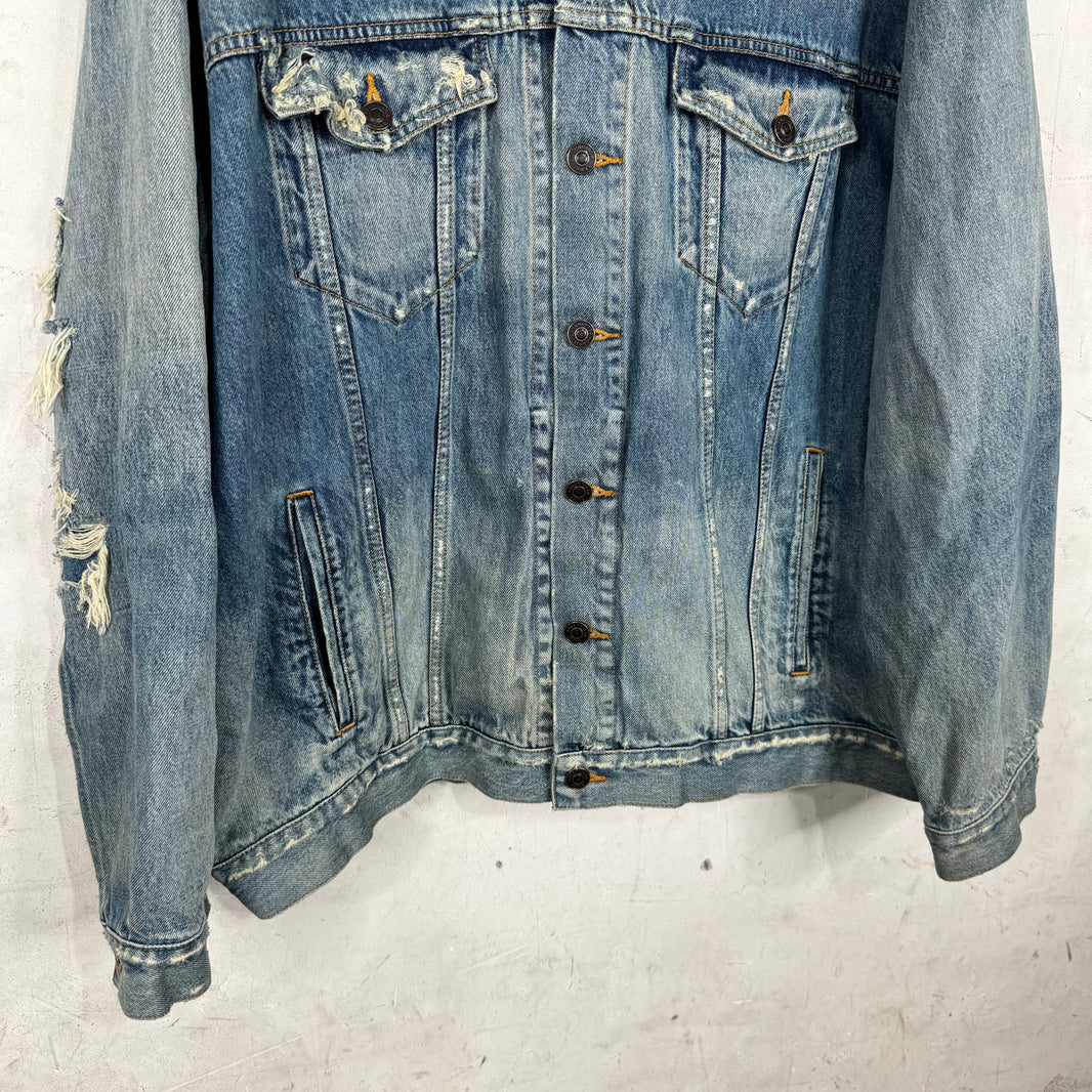 Balenciaga Distressed Skater Denim Jacket