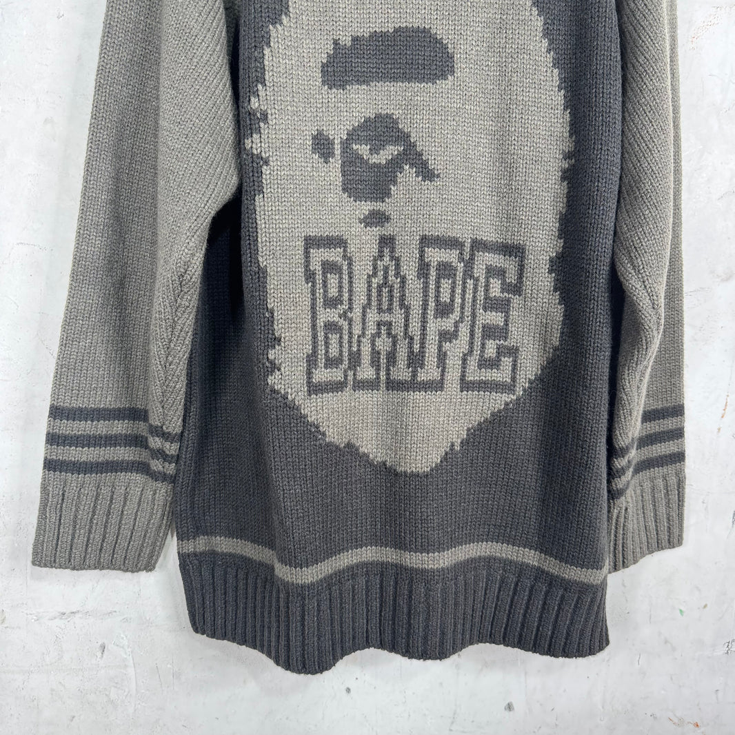 Bape Logo Zip Cowichan Sweater