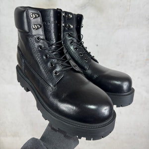Givenchy Black Leather Work Boots
