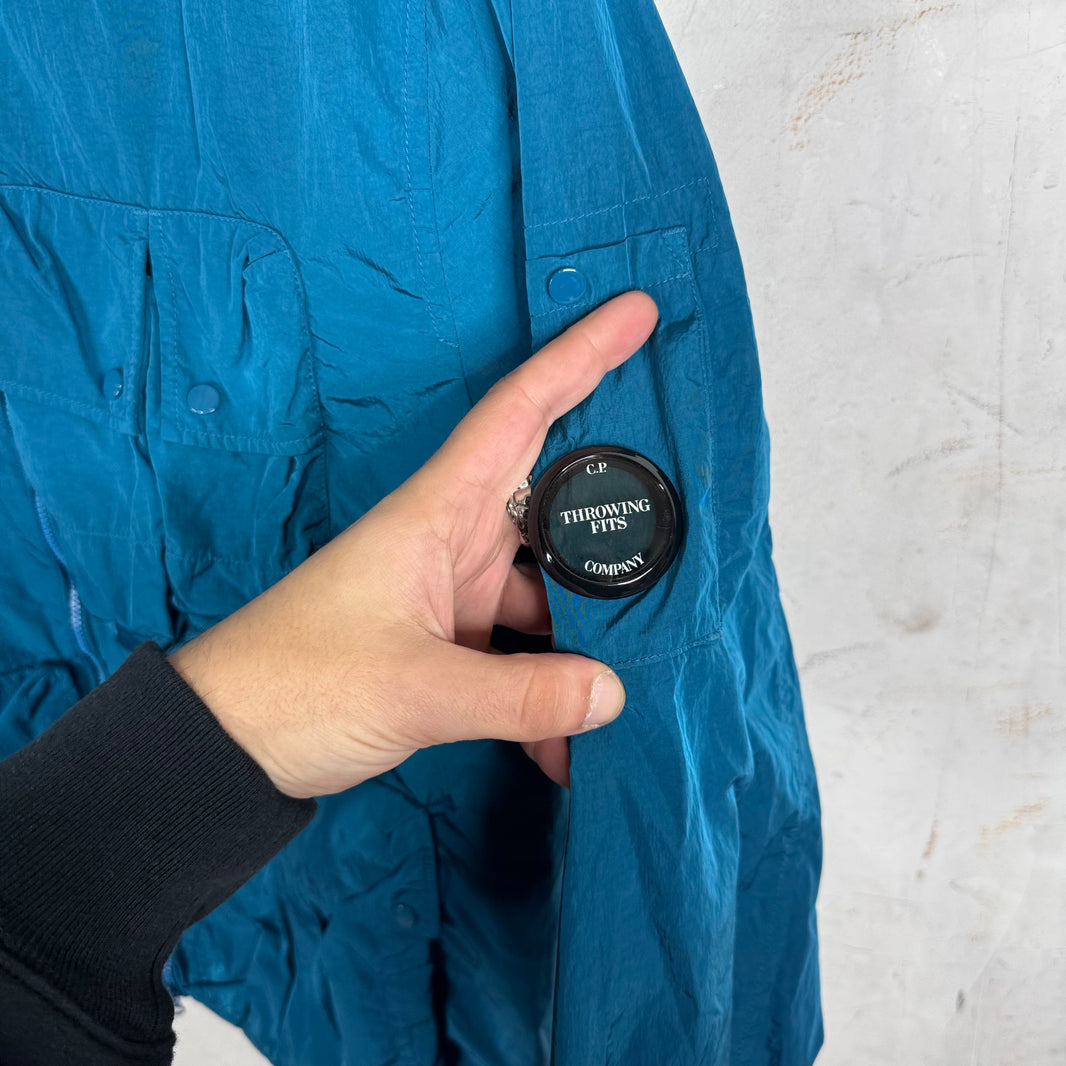 CPCompany x Throwing Fits Teal Metallic Cargo Jacket