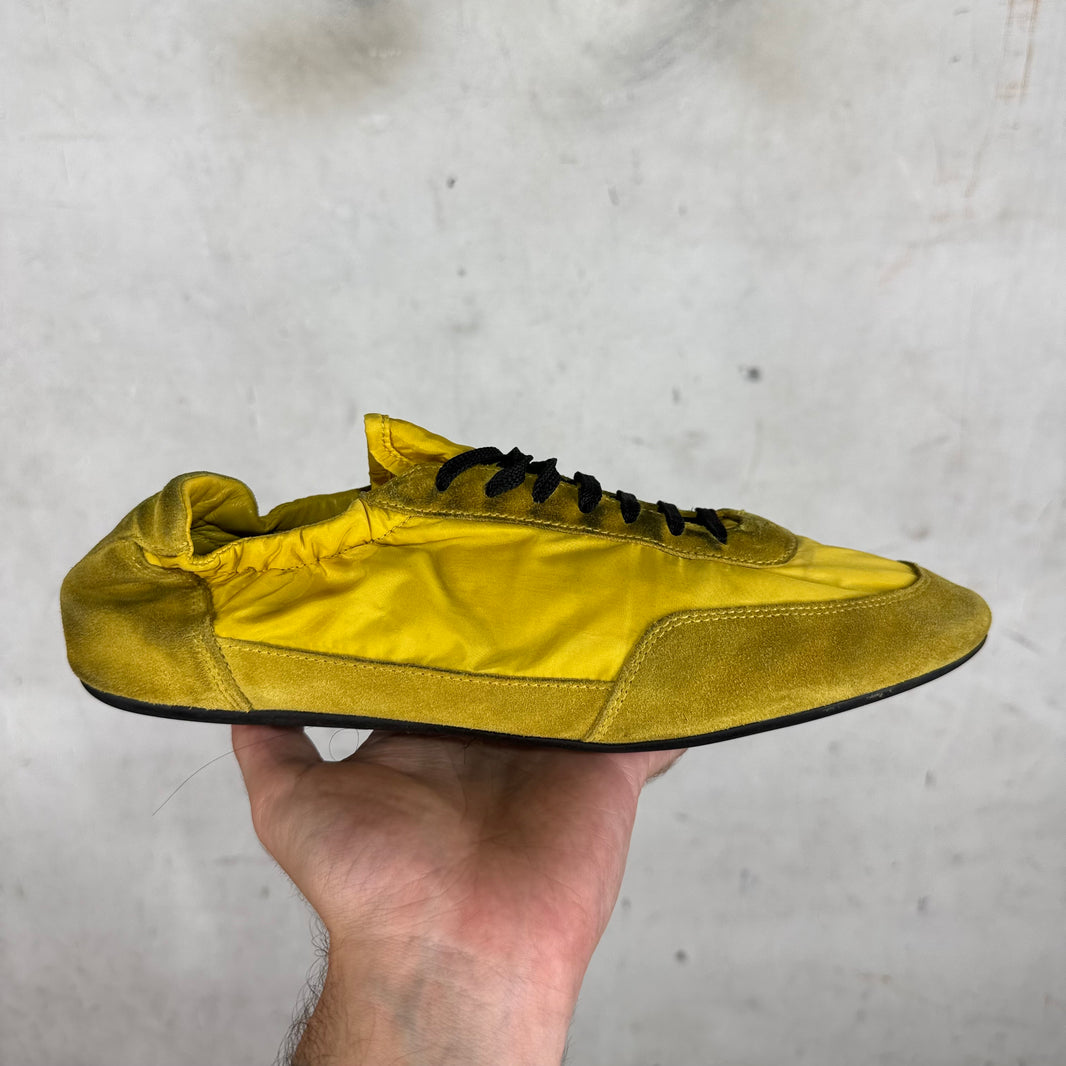 Prada Yellow Collapse Sneakers