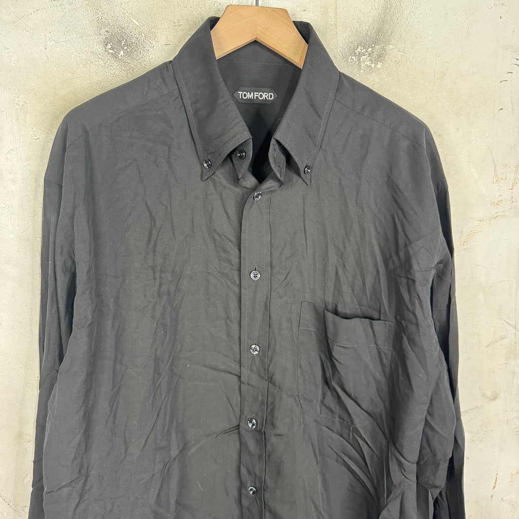 Tom Ford Black Lyocell/Silk Blend Shirt