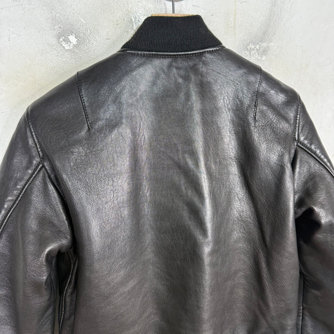 Maison Mihara Yasuhiro Reversible Leather/Nylon Bomber