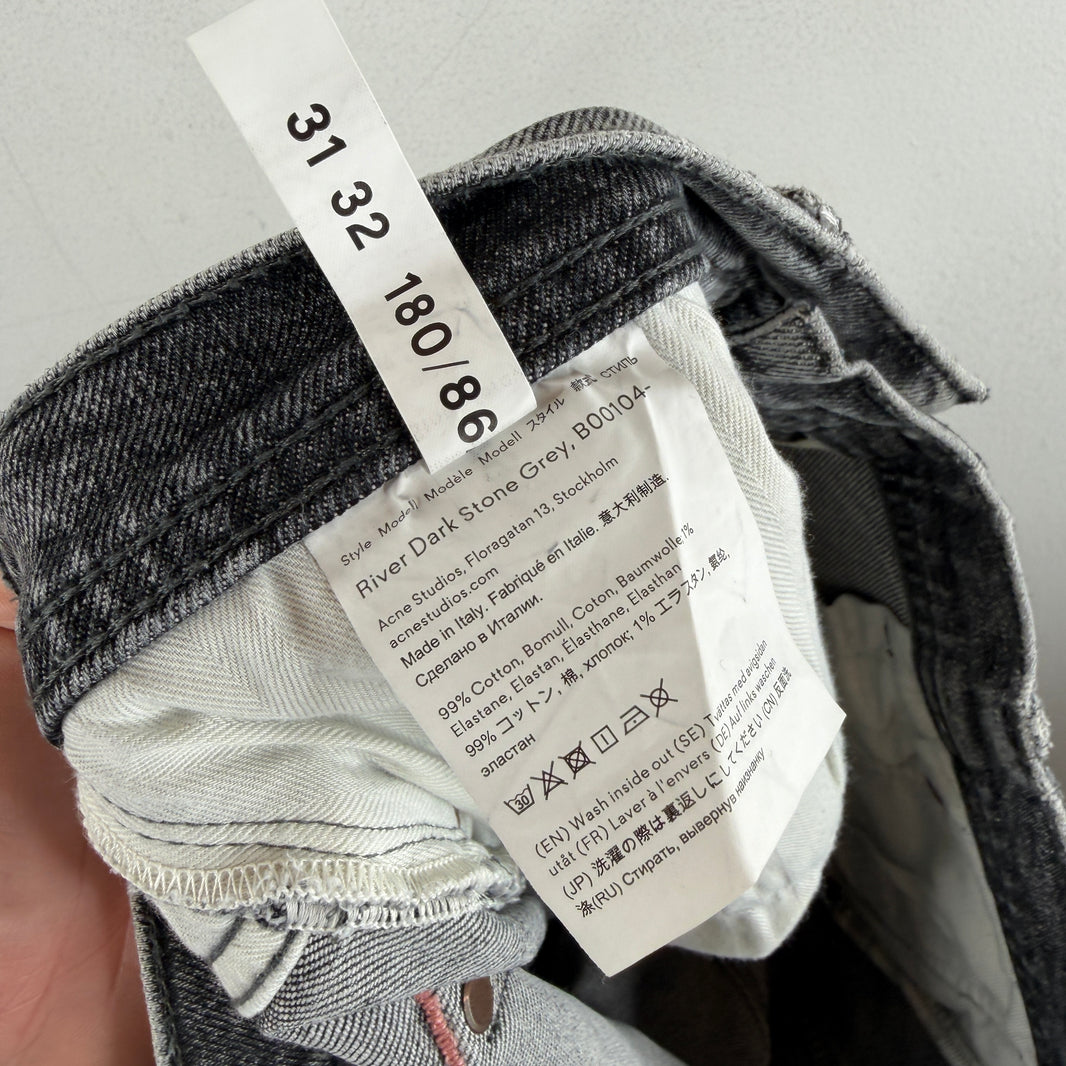 Acne Studios Bla Konst Gray Washed Skinny Jeans