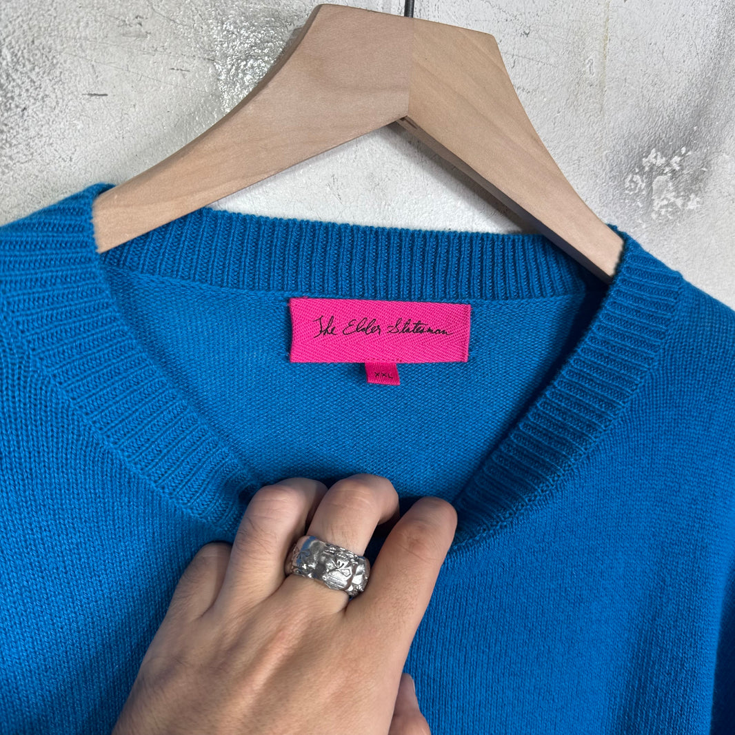 Elder Statesman Blue Cashmere Sweater