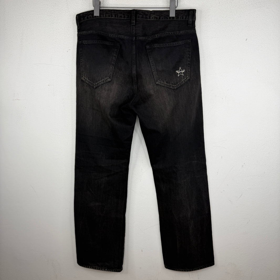 Supreme Black Wash Selvedge Star Jeans