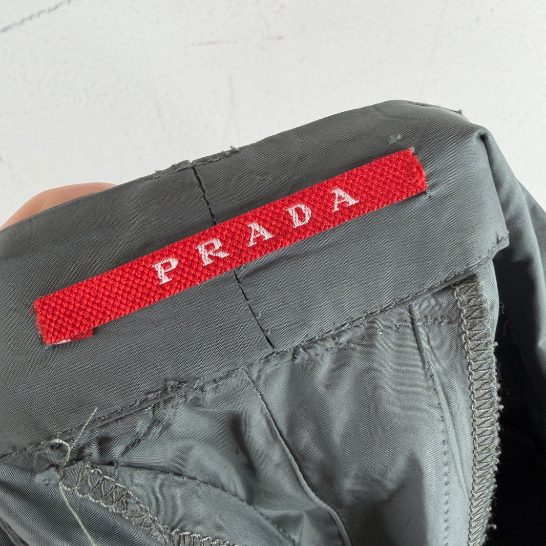 Prada Nylon Gray Cargo Pants