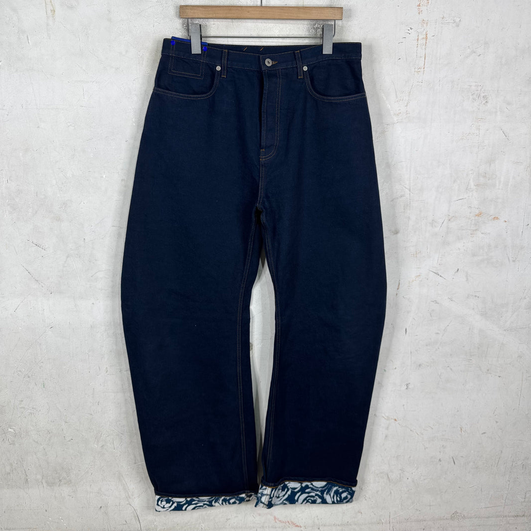 Burberry Dark Wash Knee Twist Jeans