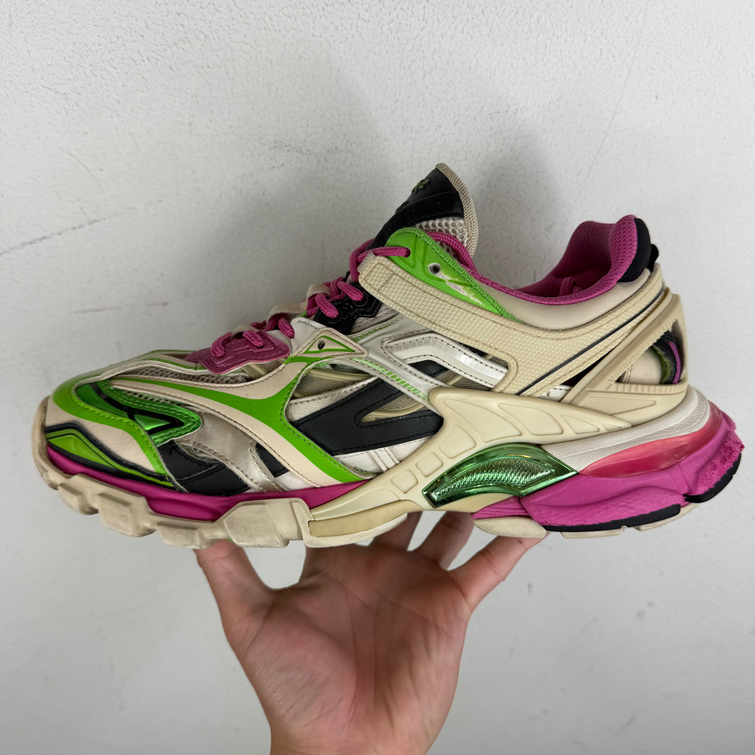 Balenciaga Pink/Green Track 2 Sneakers