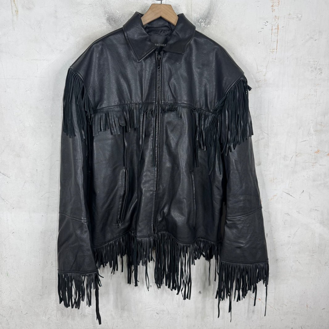 Balenciaga Leather Tassel Sample Jacket