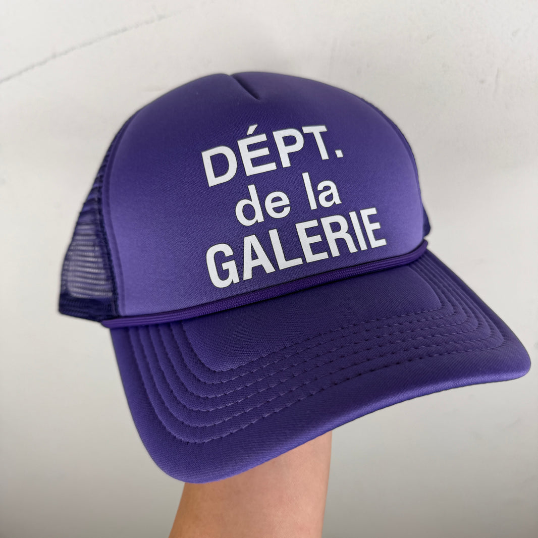 Gallery Dept Purple French Logo Trucker Hat