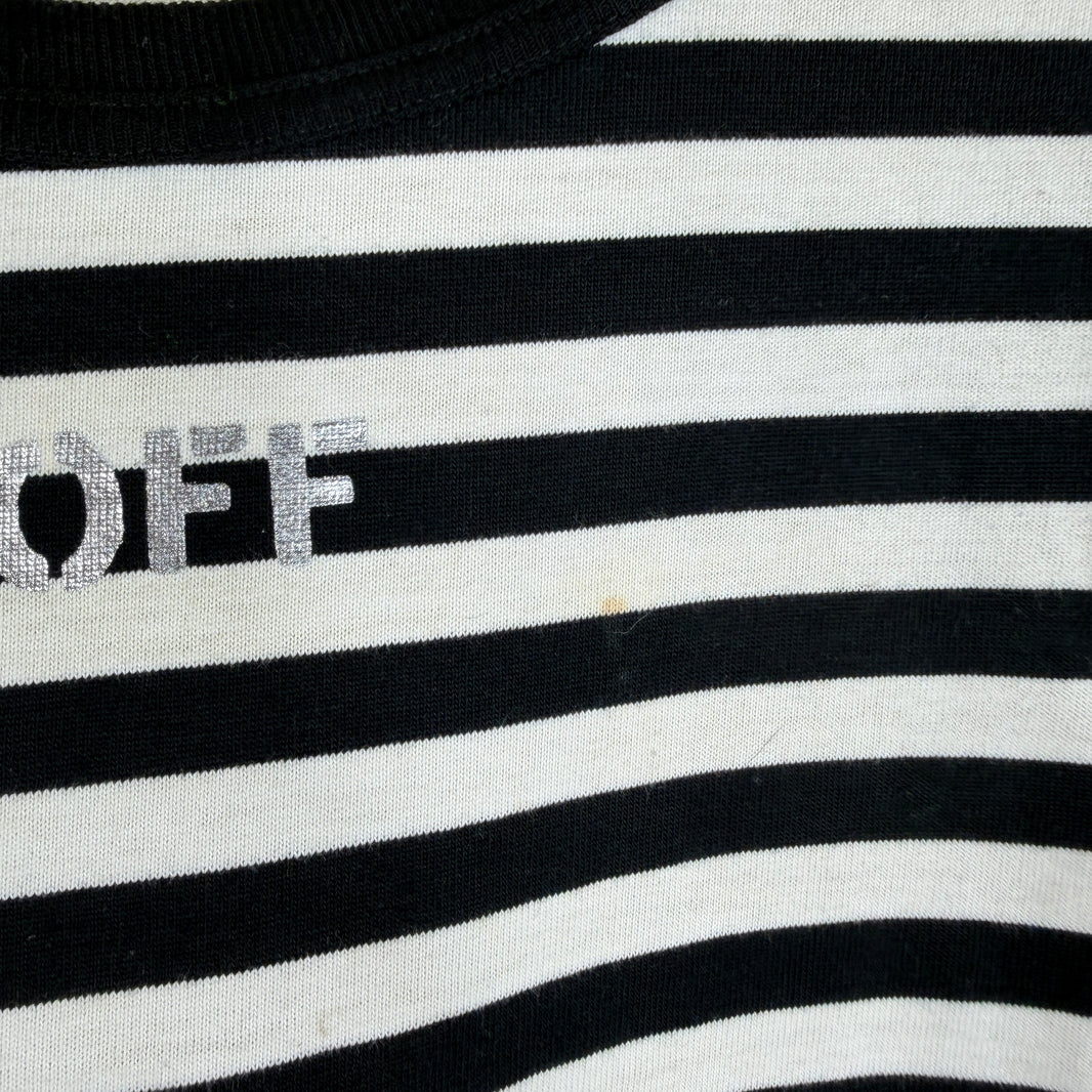 Off White Striped Frame Of Mind LS Shir