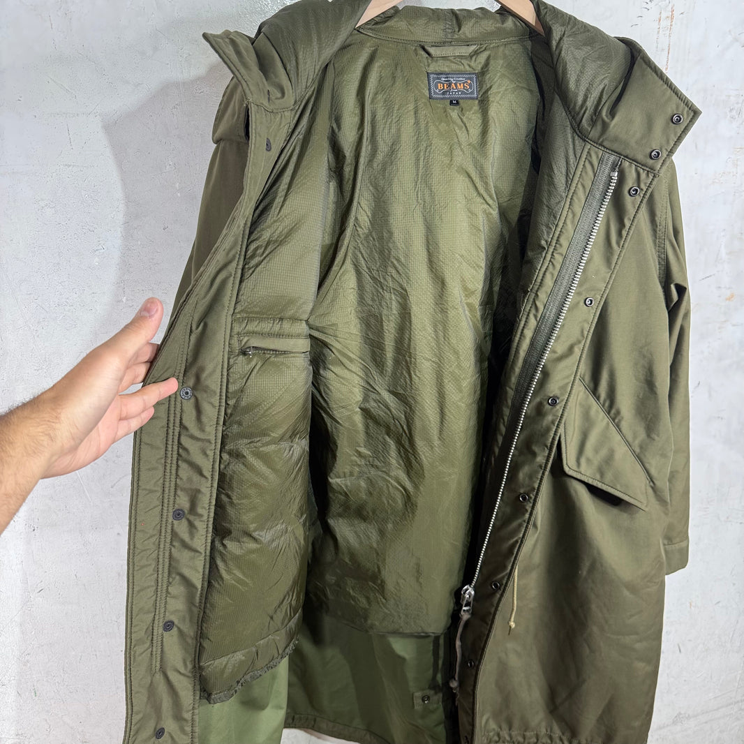 Beams Layered Olive Parka Jacket