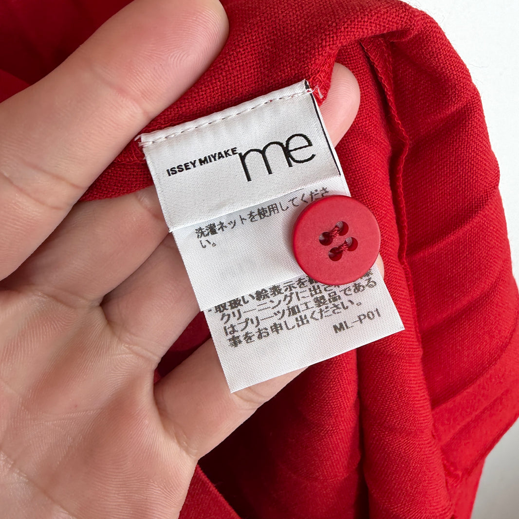 Issey Miyake Me Pleats Red L/S Shirt