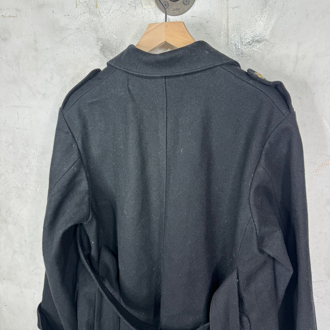 Balenciaga Black Peacoat