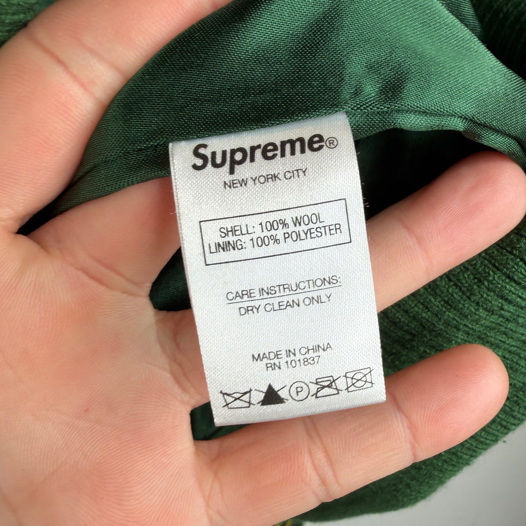 Supreme Green Jaime Reed It's All Bollocks Varsity Jacket