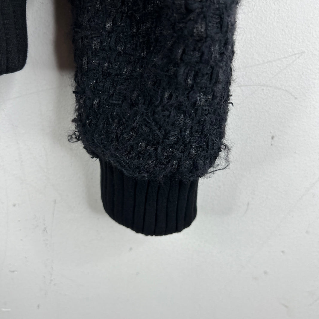 Chanel 22A Tweed Embellished Zip Up Jacket