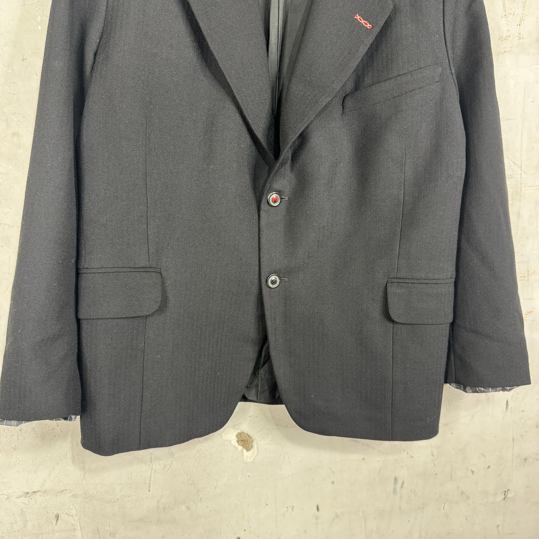 Margiela Herringbone Wool Tailor Stitch Blazer