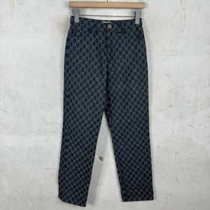 Gucci Monogram Leather Emblem Jeans