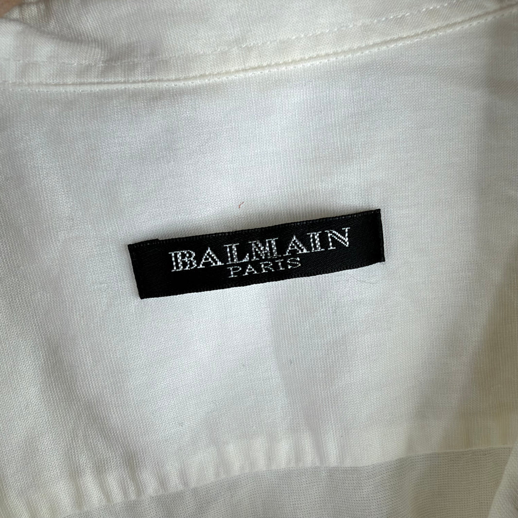 Balmain White Sleeveless Shirt