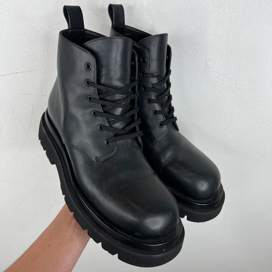 Bottega Veneta Black Combat Boots
