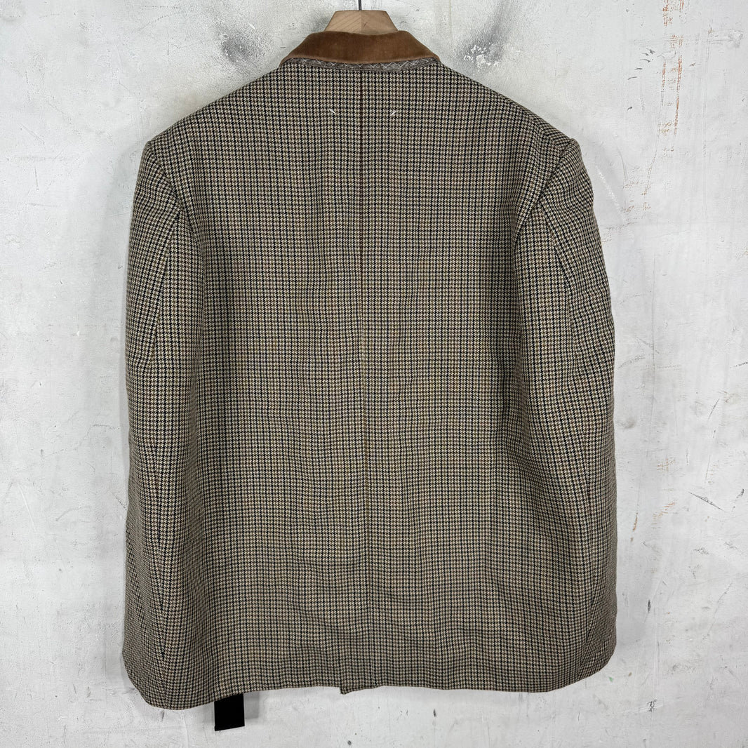 Margiela Houndstooth Cape Blazer Jacket