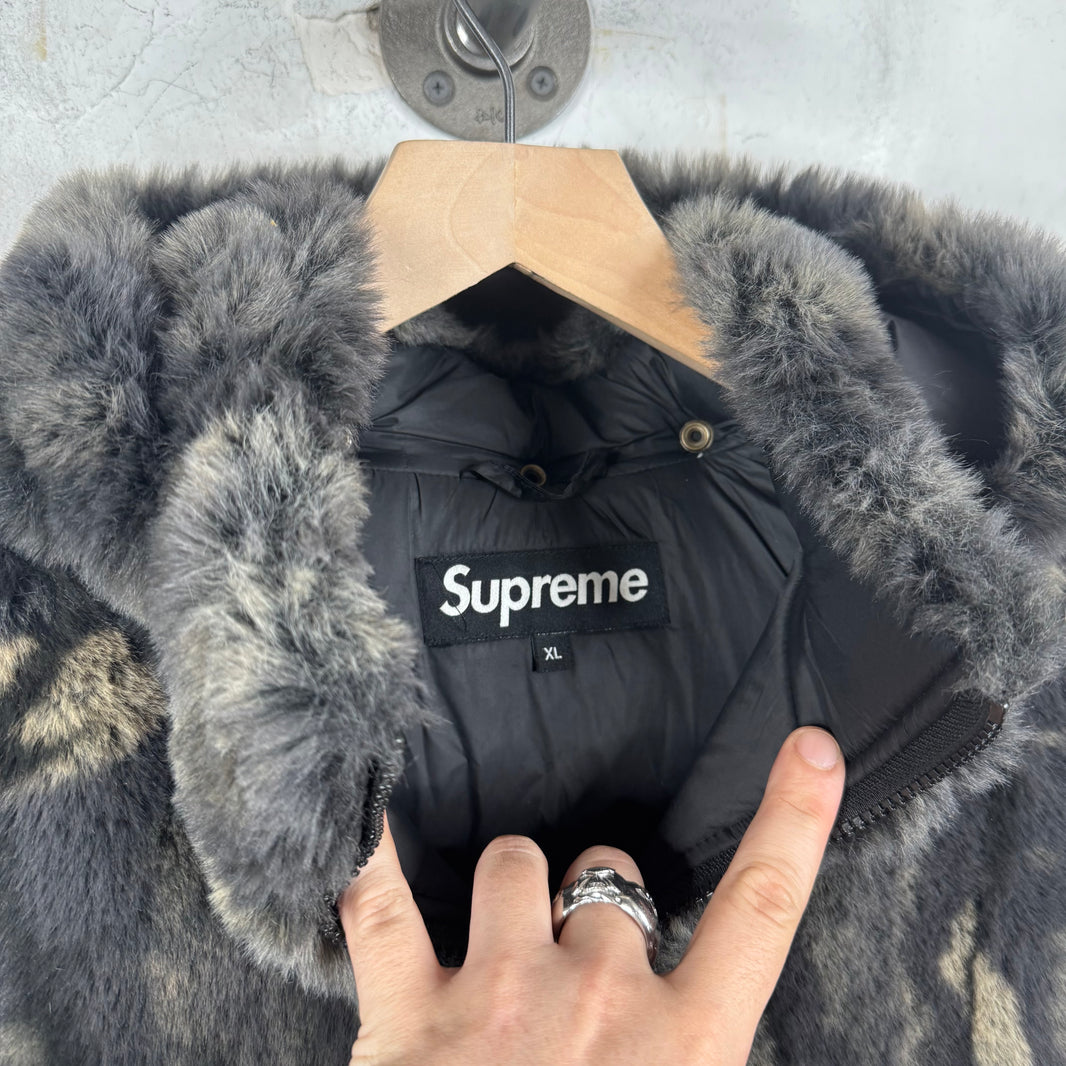 Supreme Hooded Faux Fur Vest