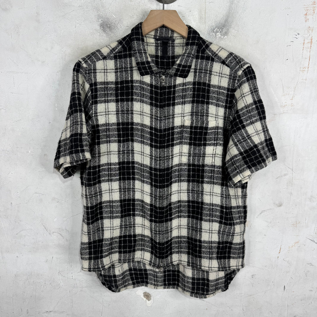 Chrome Hearts Plaid Wool Zipped S/S Shirt