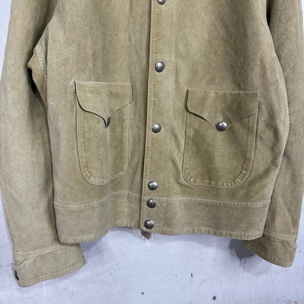 RRL Suede Conched Button Western Jacket