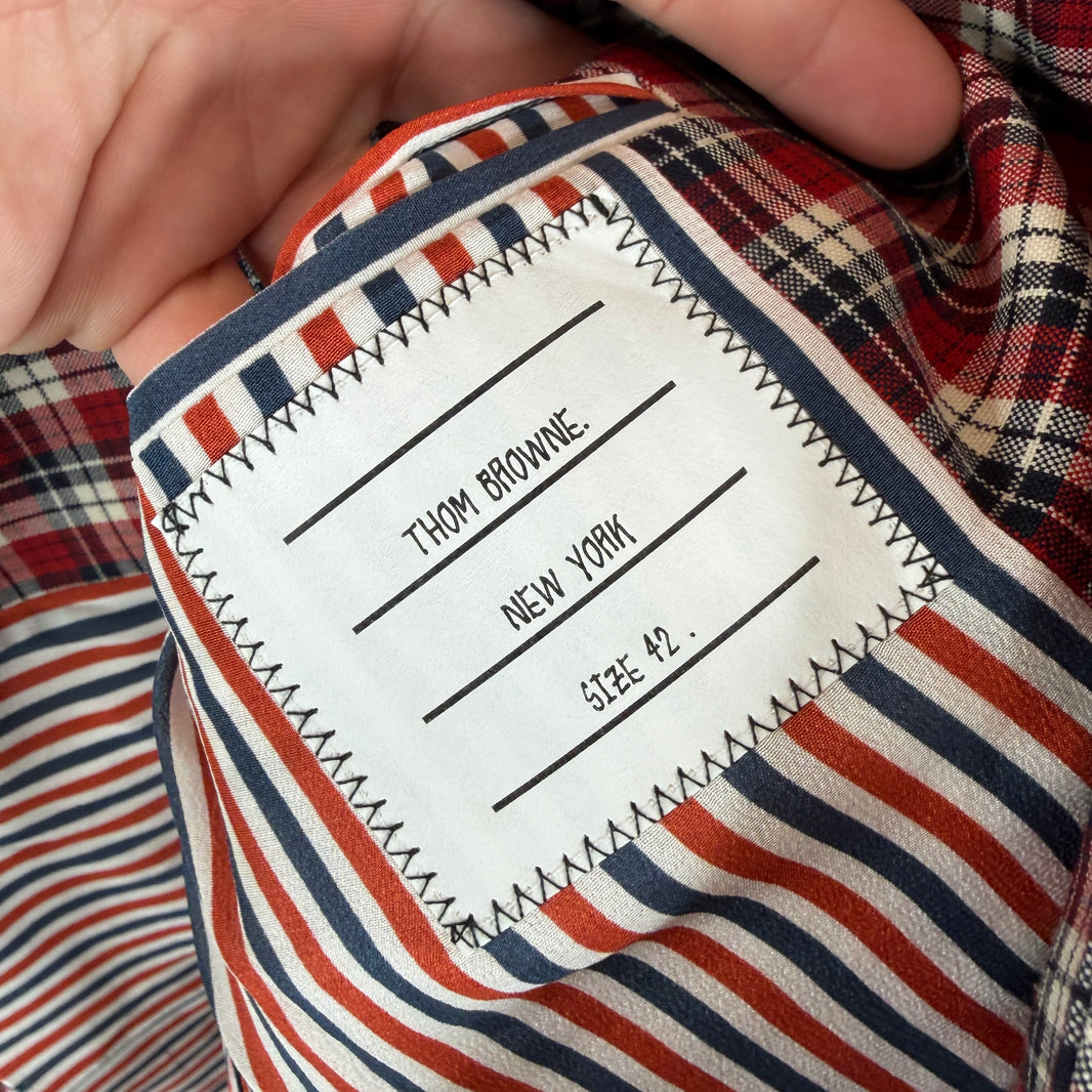 Thom Browne Plaid Blazer