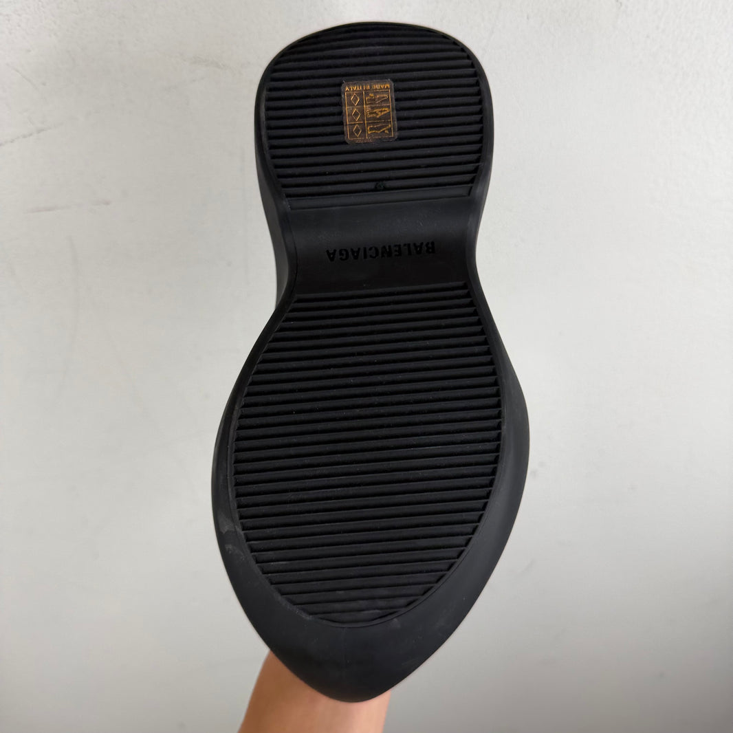Balenciaga Black Rubber Technoclogs