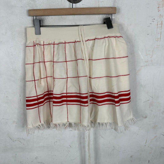 Maison Margiela Wool Fringed Linen Shorts