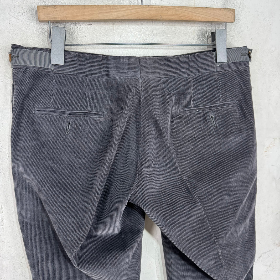 Thom Browne Dark Grey Corduroy Trousers