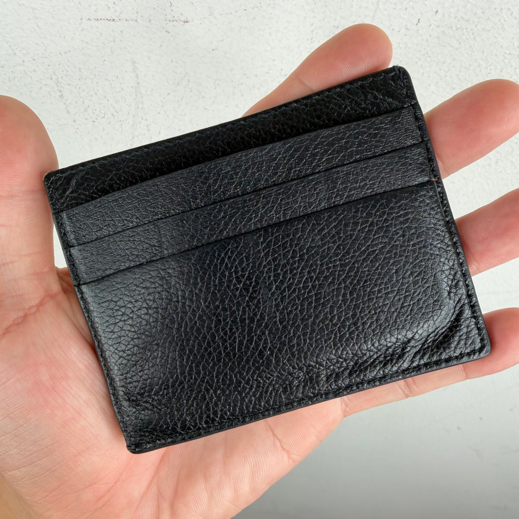 Balenciaga Black Leather Logo Cardholder