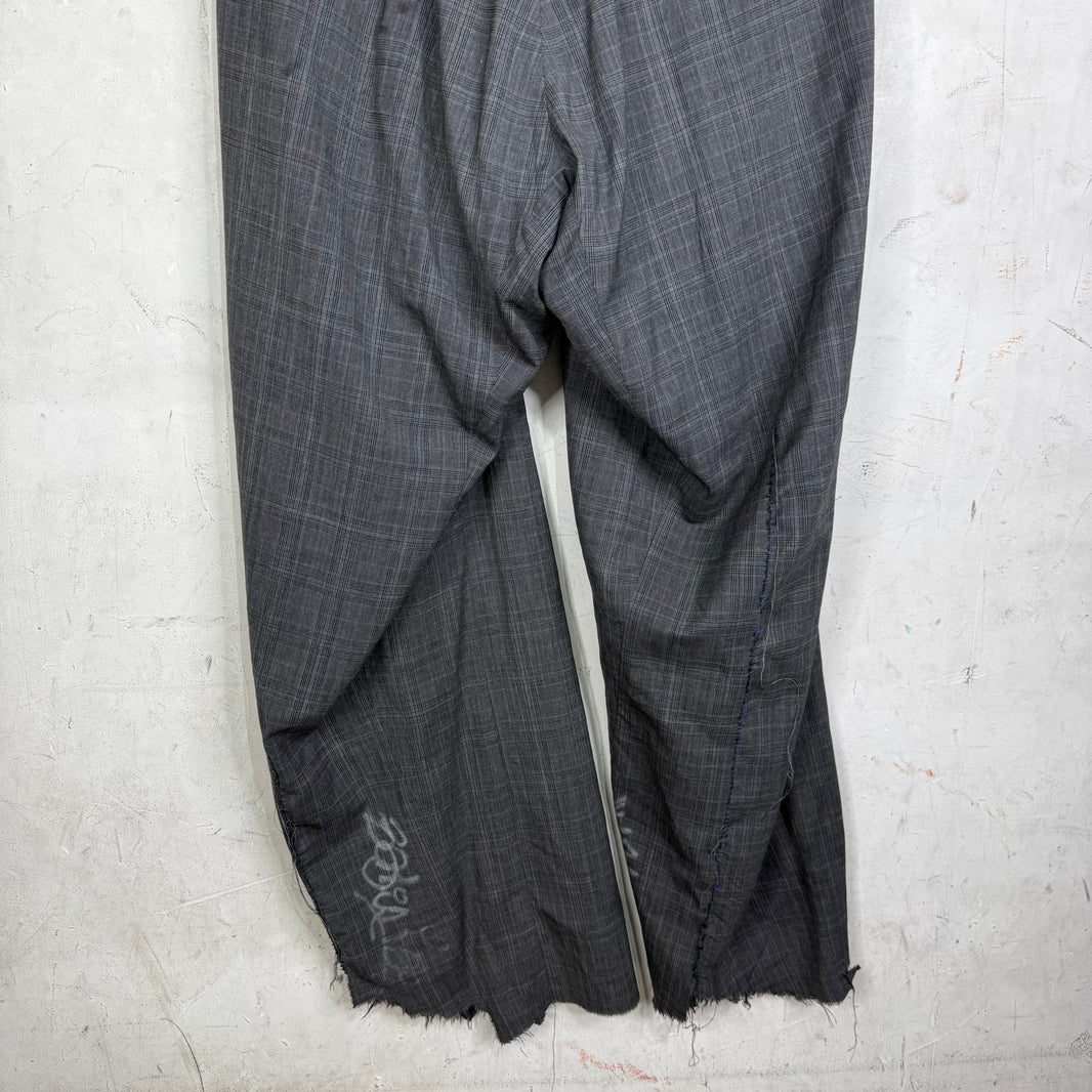 Balenciaga Grafitti Tartan Trousers