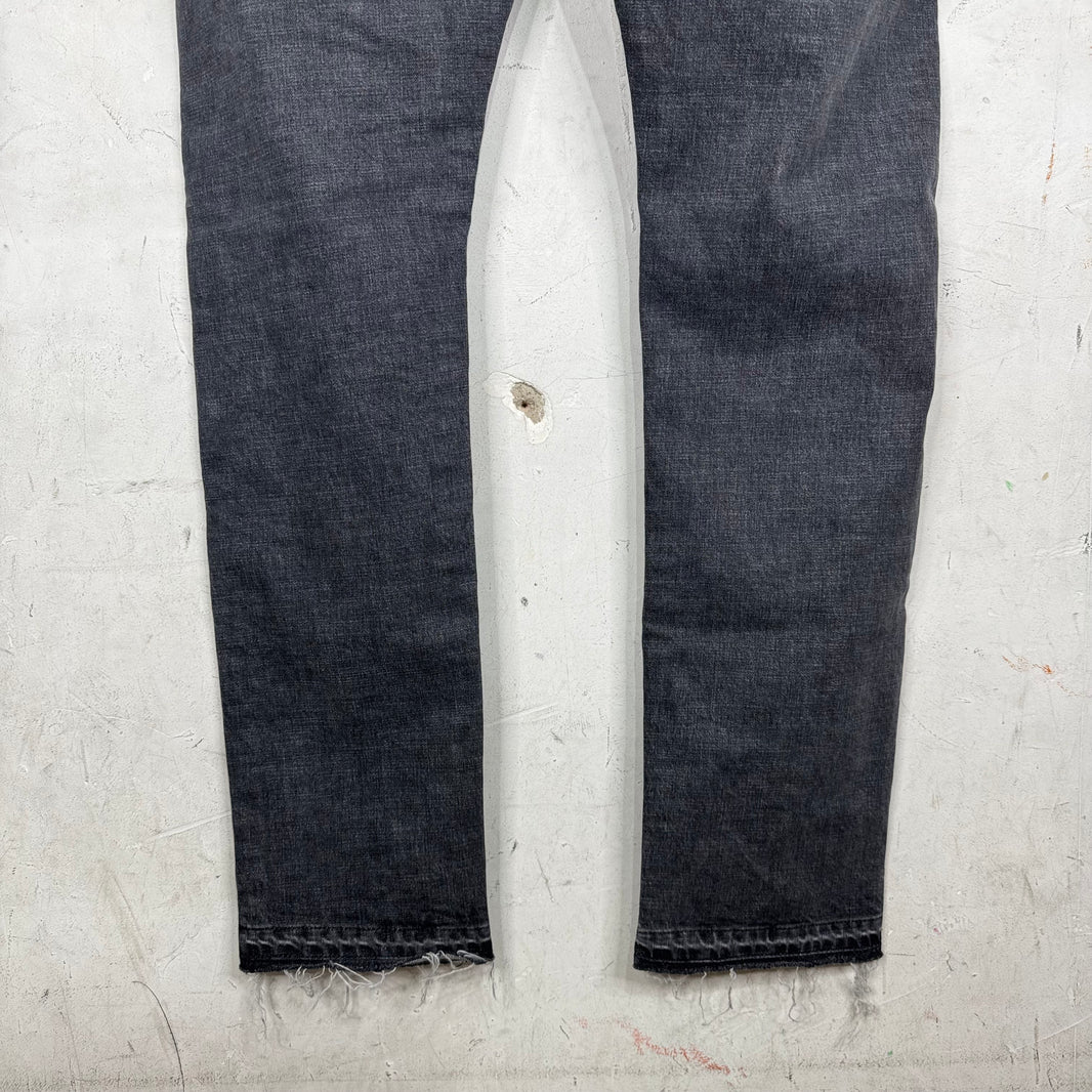 424 Frayed Hem Charcoal Jeans