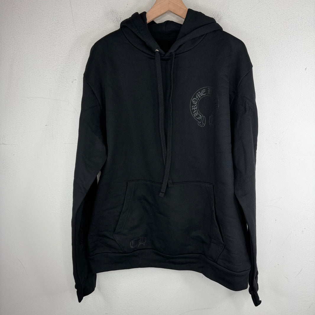 Chrome Hearts Black Tonal Horseshoe Hoodie