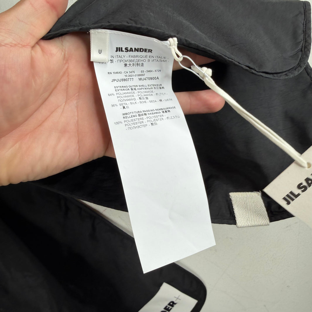 Jil Sander Black Nylon Scarf