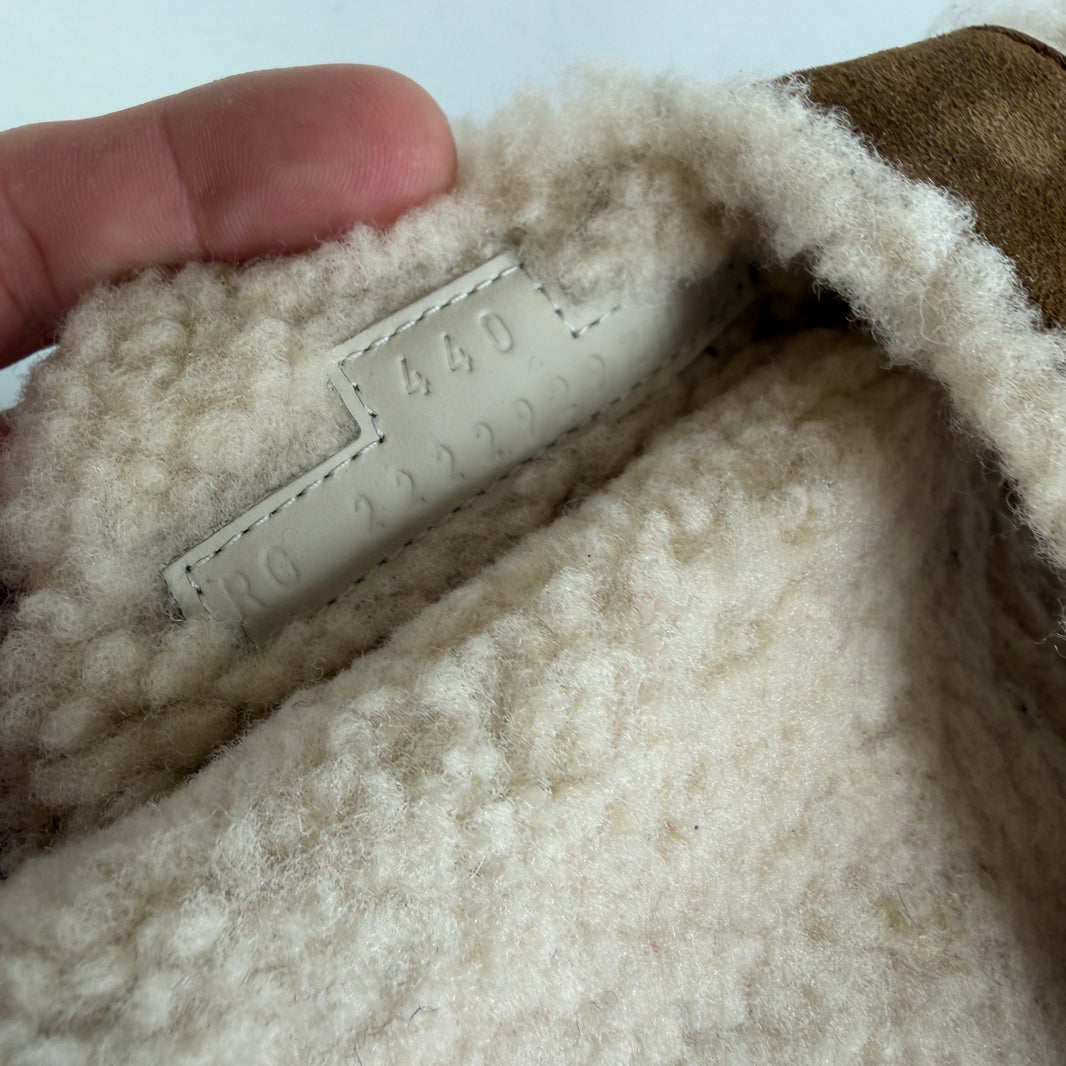 Hermes Shearling Chypre Slides