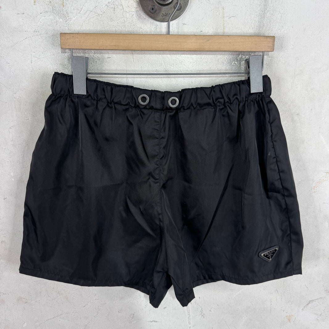Prada Plaqued Re-Nylon Shorts