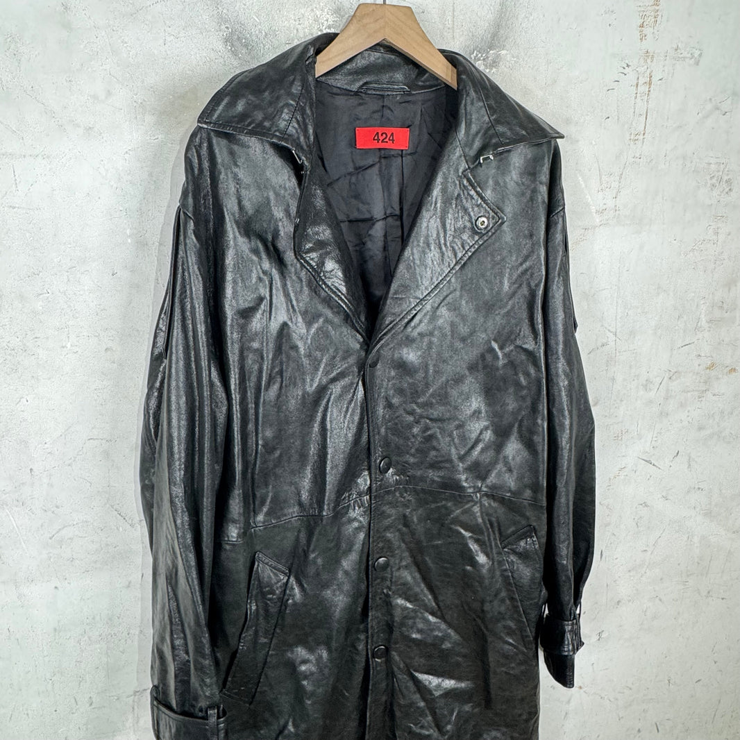 424 Leather Trenchcoat