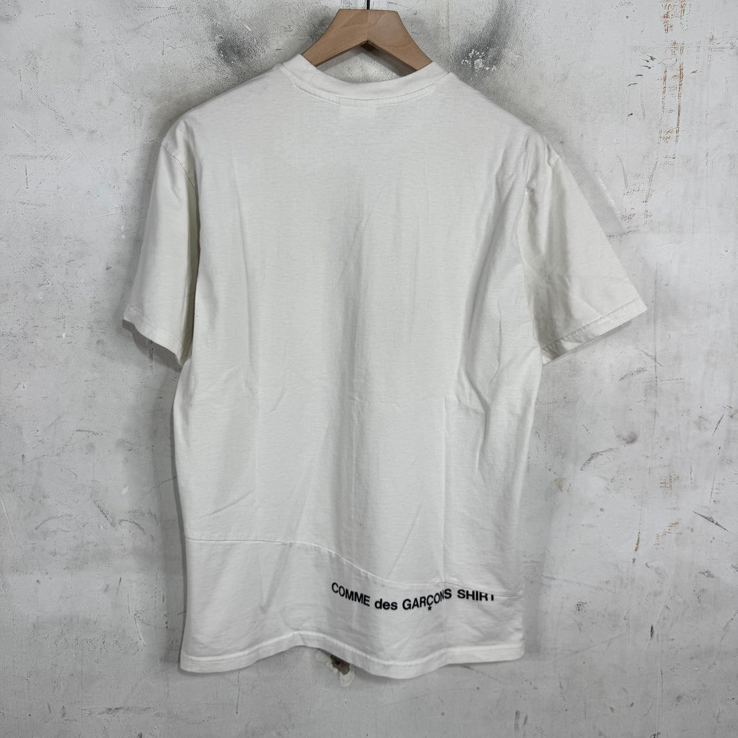 Supreme x CDG White Split Box Logo T-Shirt