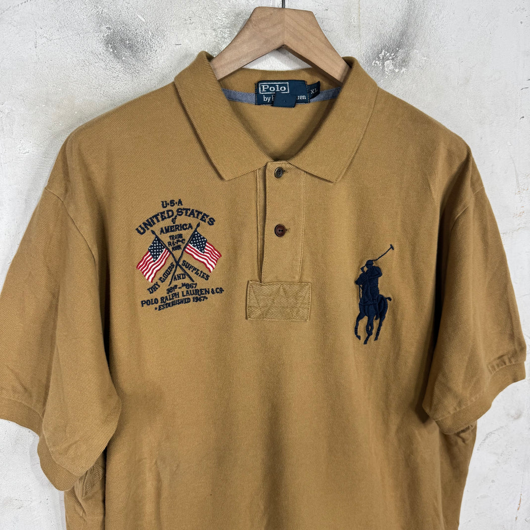 Ralph Lauren Brown US Crest Pony Polo
