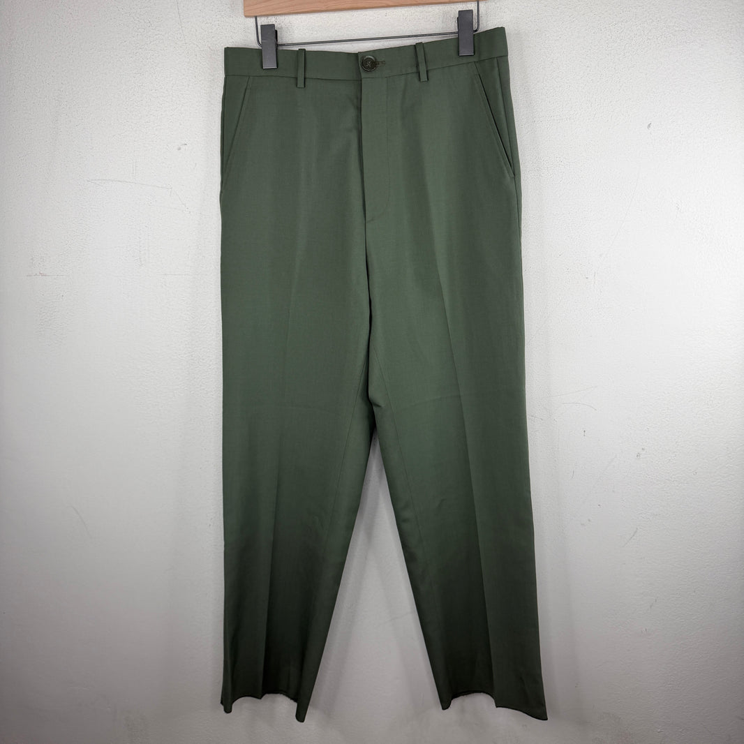 Marni Green Wool Dress Trousers
