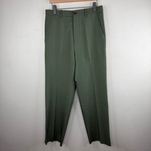 Marni Green Wool Dress Trousers