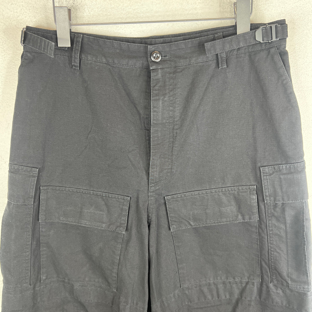 Balenciaga Black Ripstop Baggy Apron Cargo Pants